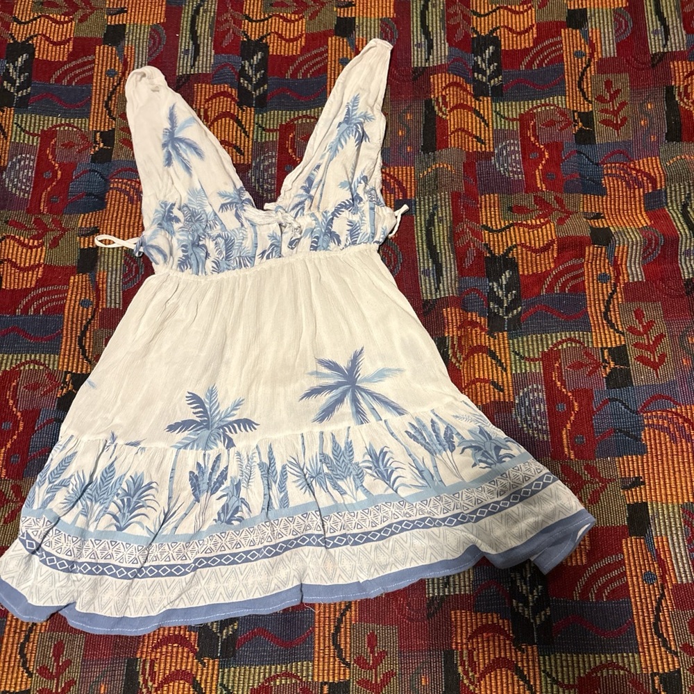 Blue and White womens Dress